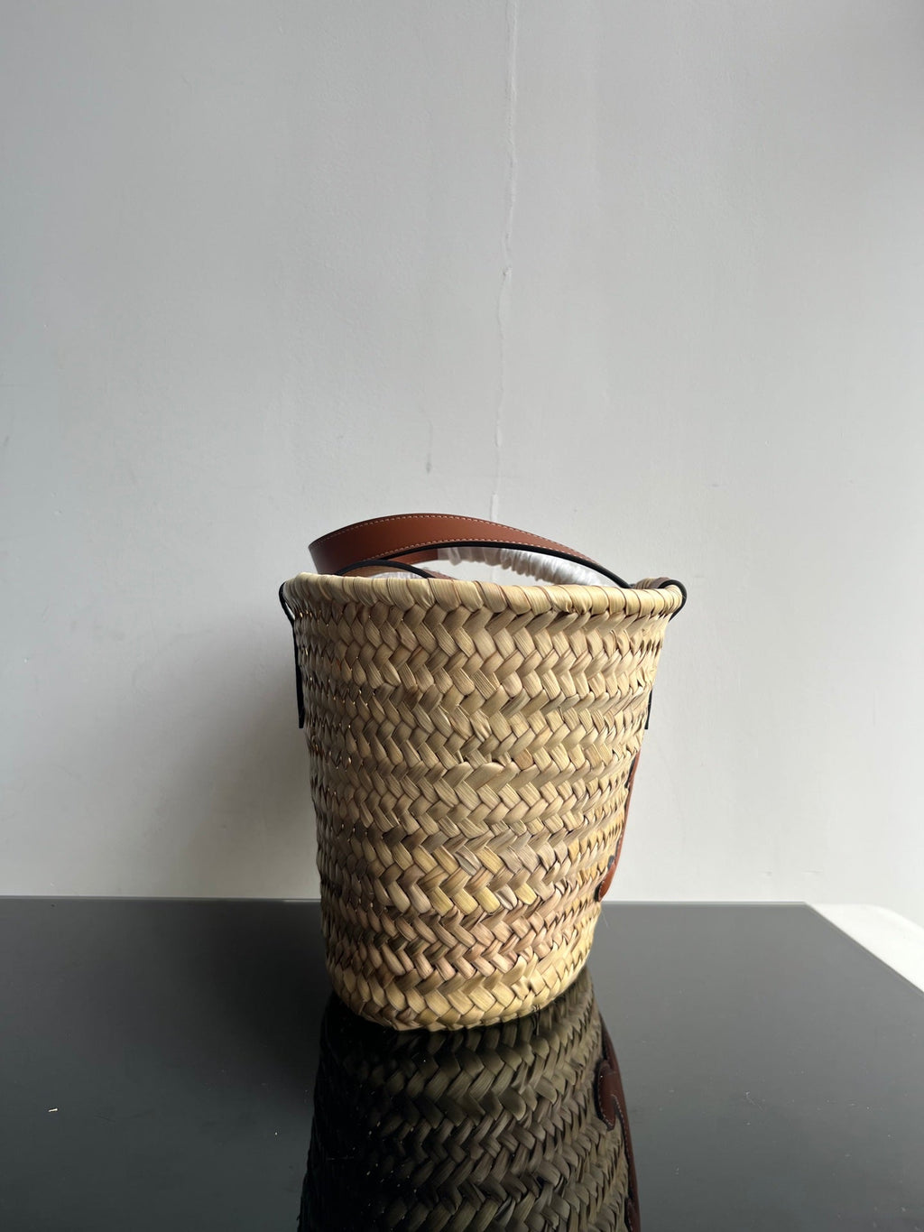 TRIOMPHE 35 BEIGE MOROCCAN RAFFIA FIBERS BAG