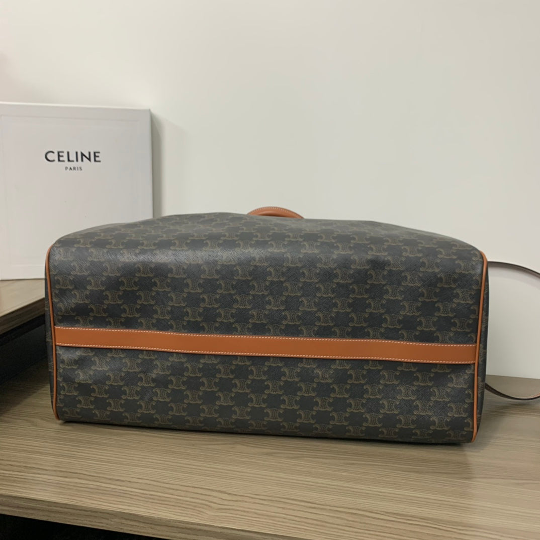 TRAVEL BAG 50 IN BLACK TRIOMPHE CANVAS WITH CELINE PRINT