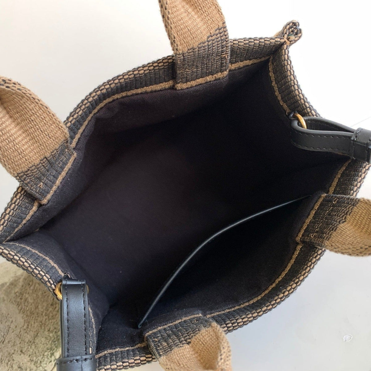 TRIOMPHE 26 FABRIC BLACK BROWN BAG