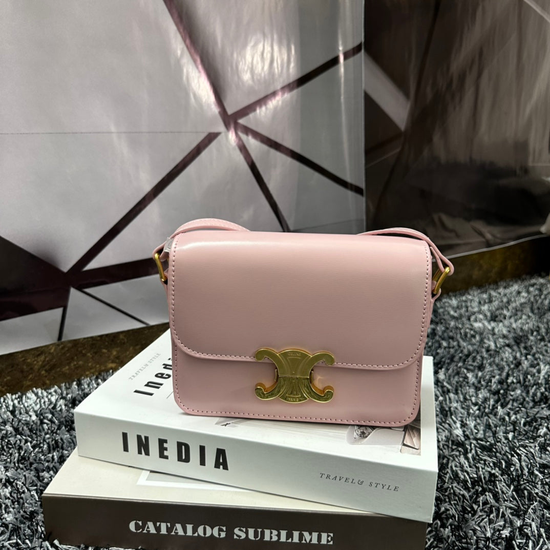 TRIOMPHE TEEN 18 PINK PASTEL COWHIDE LEATHER