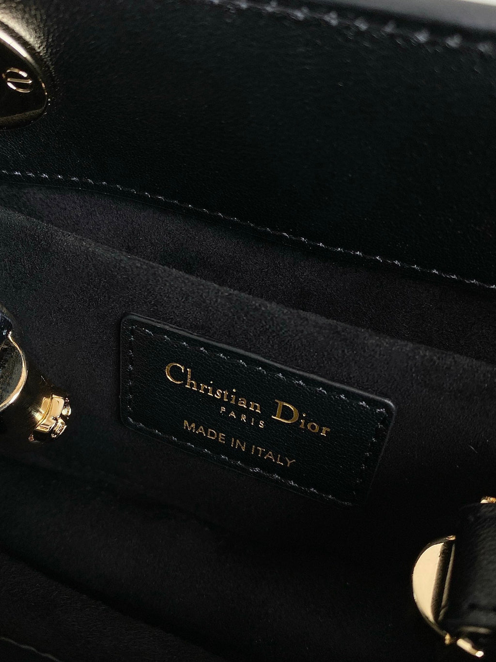 MINI LADY 19 BAG IN BLACK LAMBSKIN