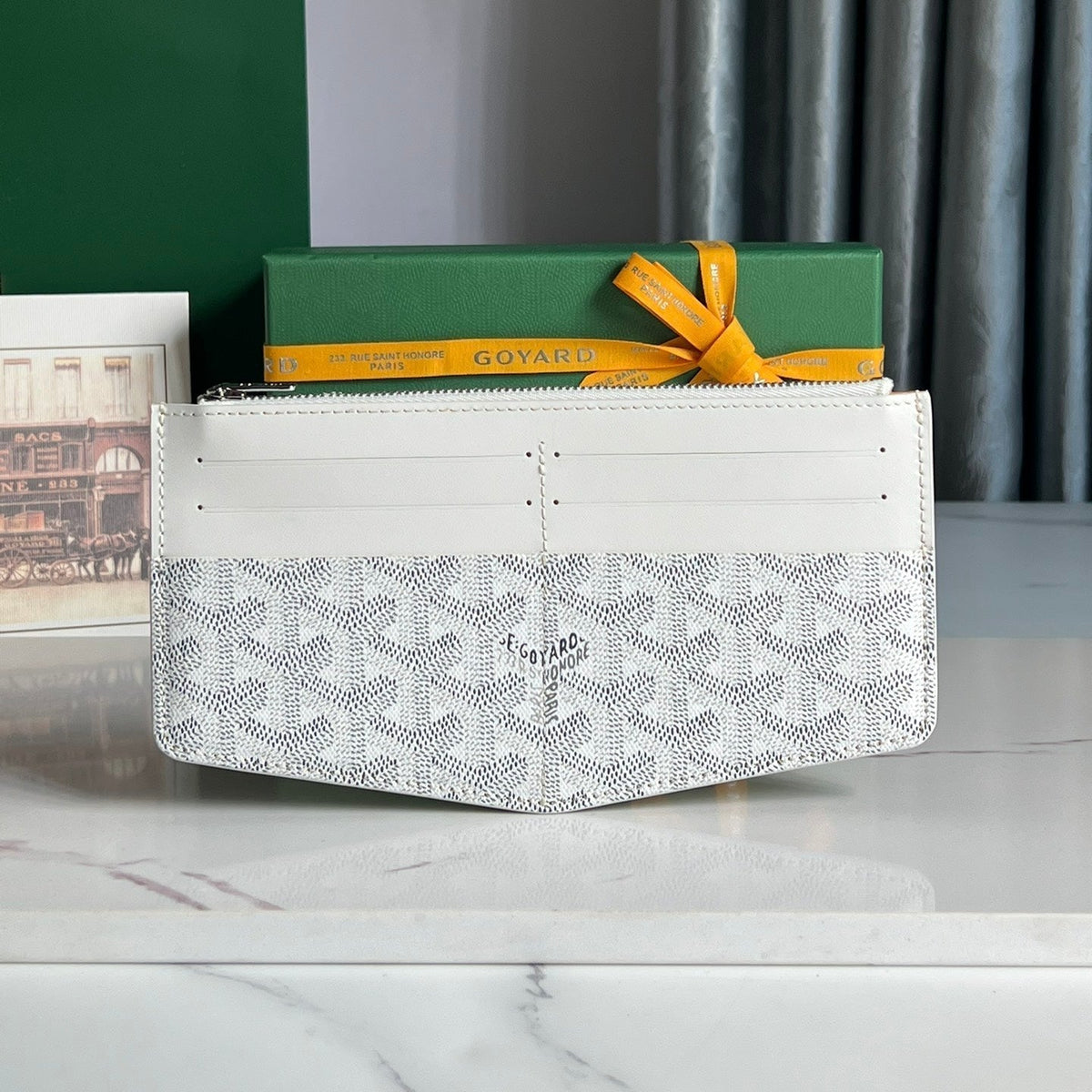INSERT LOUISE 21 IN WHITE GOYARDINE CANVAS