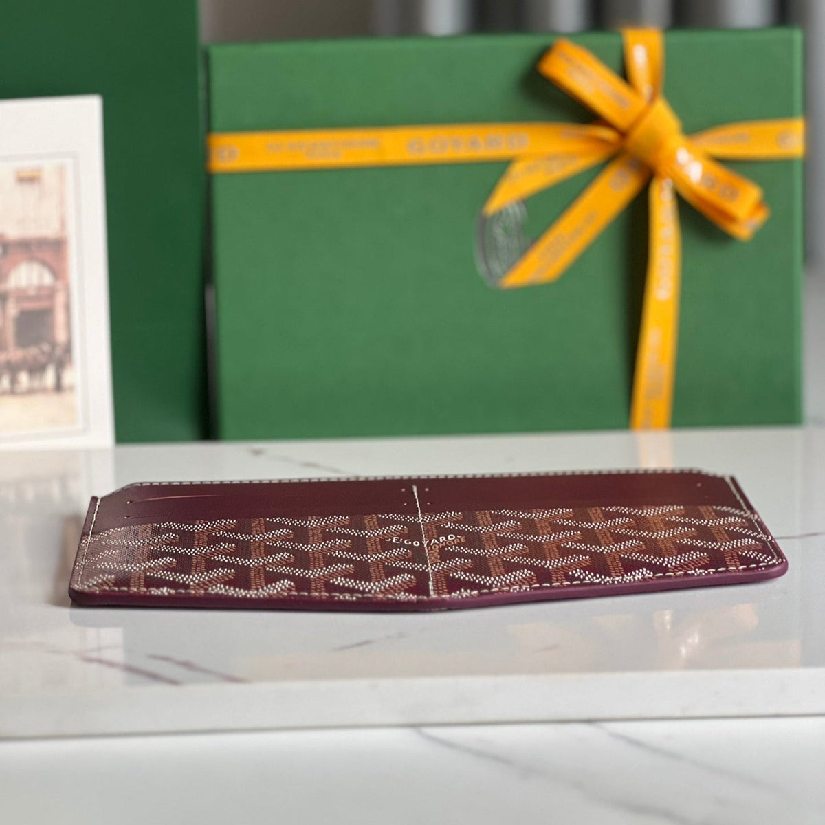 INSERT LOUISE 21 IN BURGUNDY RED GOYARDINE CANVAS