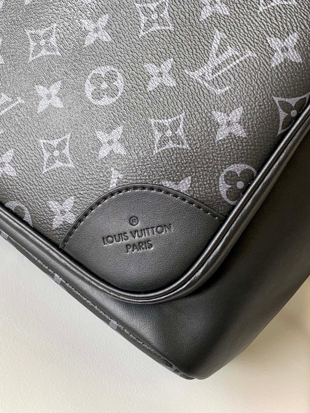 DISCOVERY BACKPACK 41 IN BLACK MONOGRAM MACASSAR CANVAS AND CALFSKIN