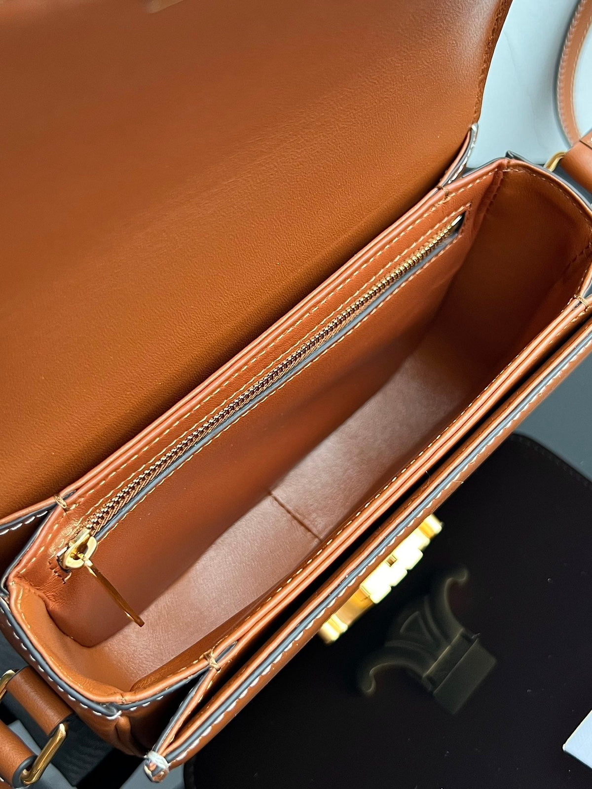 TRIOMPHE TEEN 22 CINNAMON BROWN COWHIDE