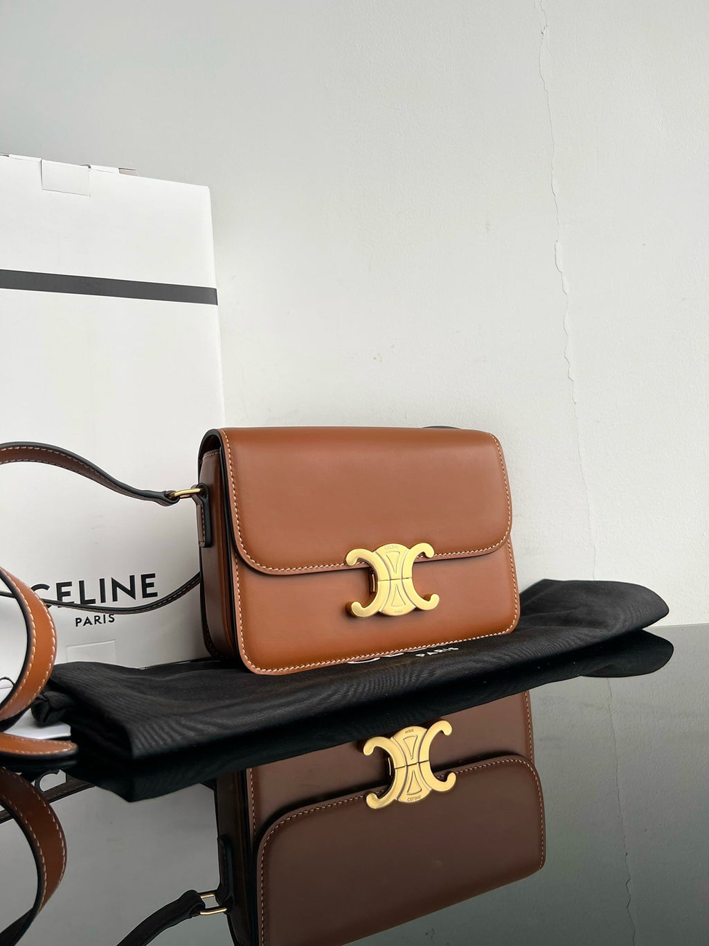 TRIOMPHE TEEN 22 CINNAMON BROWN COWHIDE