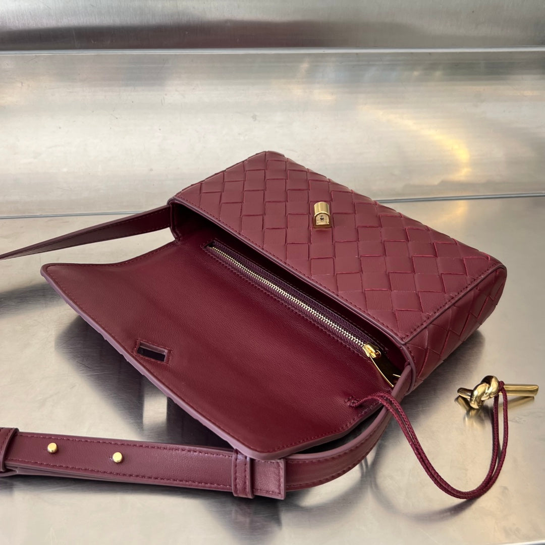 ANDIAMO 21 IN BURGUNDY RED LAMBSKIN