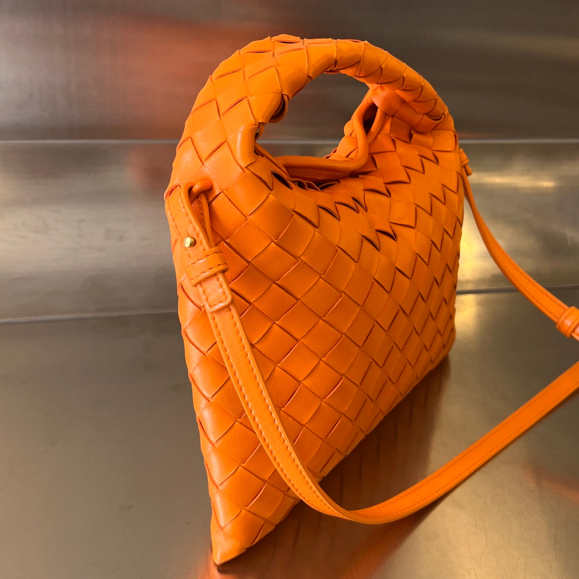 MINI HOP 25 IN FIRE ORANGE CALFSKIN