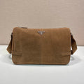 HOBO BAG 35 IN GINGERBREAD SUEDE SILVER LOGO