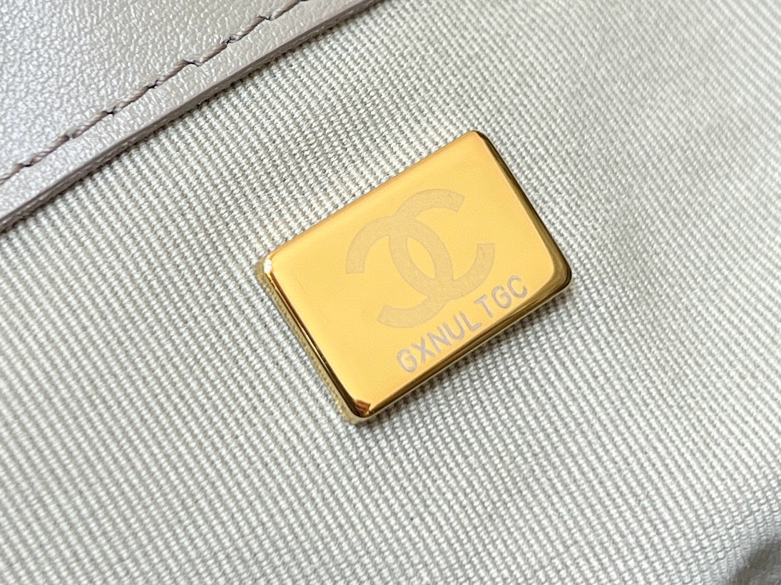 CC 25 HANDBAG IN GREY 30 SUEDE GOLD HARDWARE