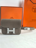 HERM Constance Slim Wallet in Taupe Epsom Calfskin