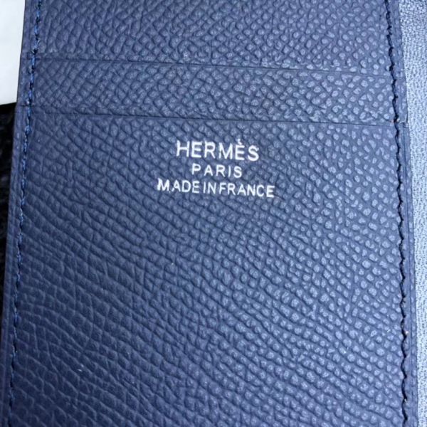 HERM MC¬≤ Euclide Card Holder In Sapphire Epsom Leather