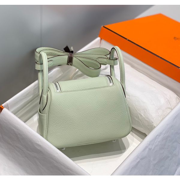 HERM Lindy Mini Bag In Vert Fizz Clemence Leather PHW