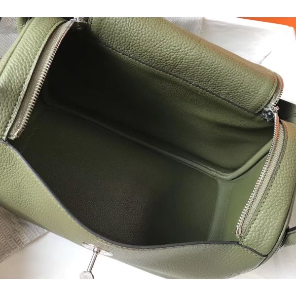 HERM Lindy 26cm Bag In Canopee Clemence Leather PHW