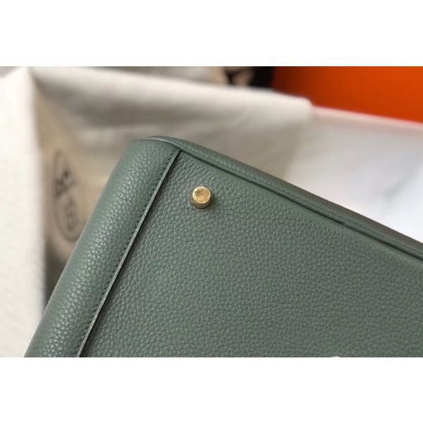 HERM Lindy 30cm Bag In Vert Amande Clemence Leather GHW