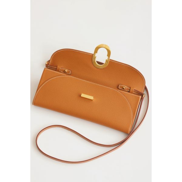 HERM Maillon To Go Wallet in Gold Epsom Calfskin