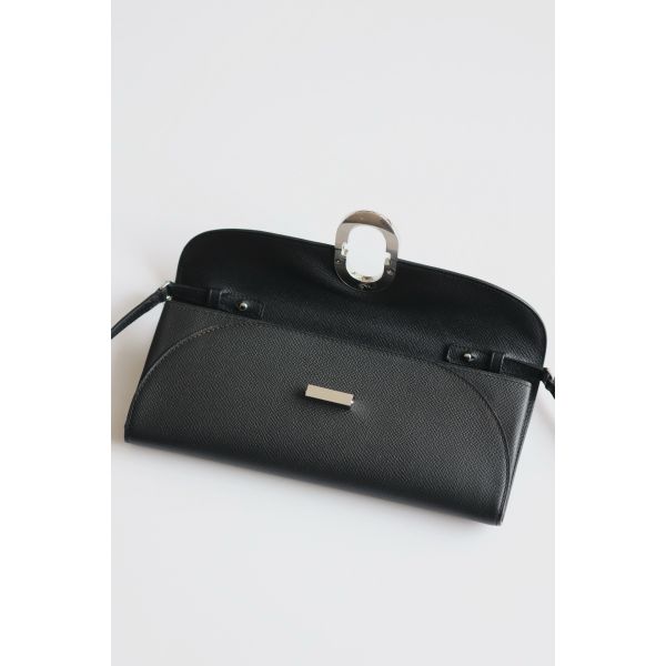 HERM Maillon To Go Wallet in Black Epsom Calfskin