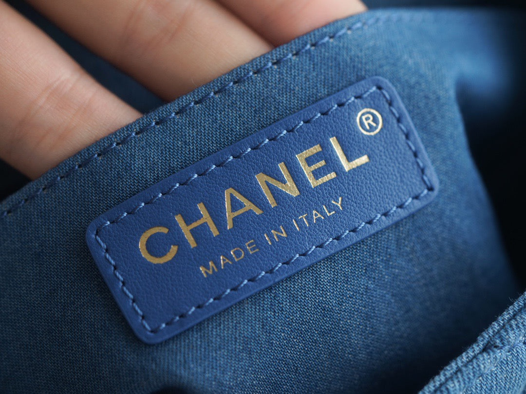 CHA 22C Denim Mini Flap