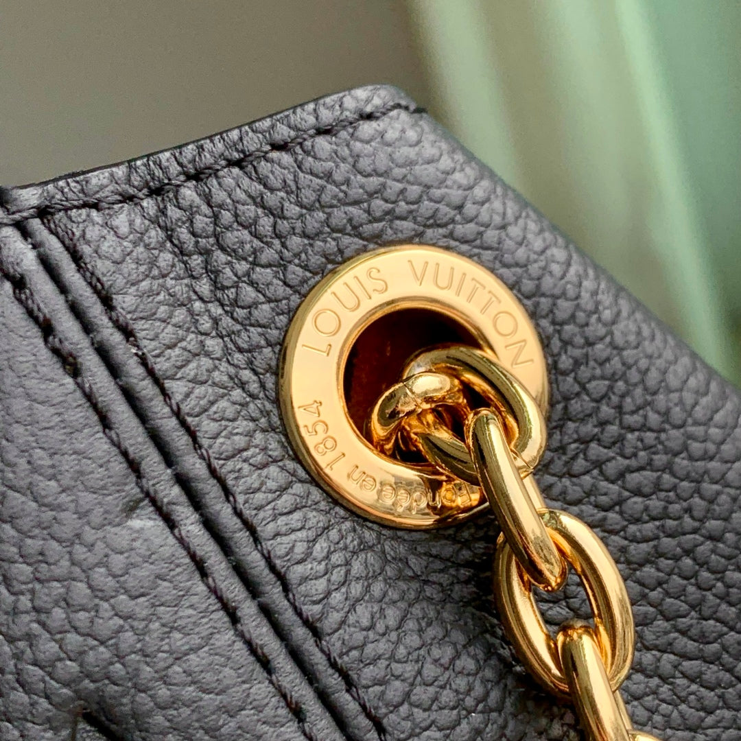 ANYTIME MM 42 IN BLACK MONOGRAM EMPREINTE CALFSKIN GOLD HARDWARE