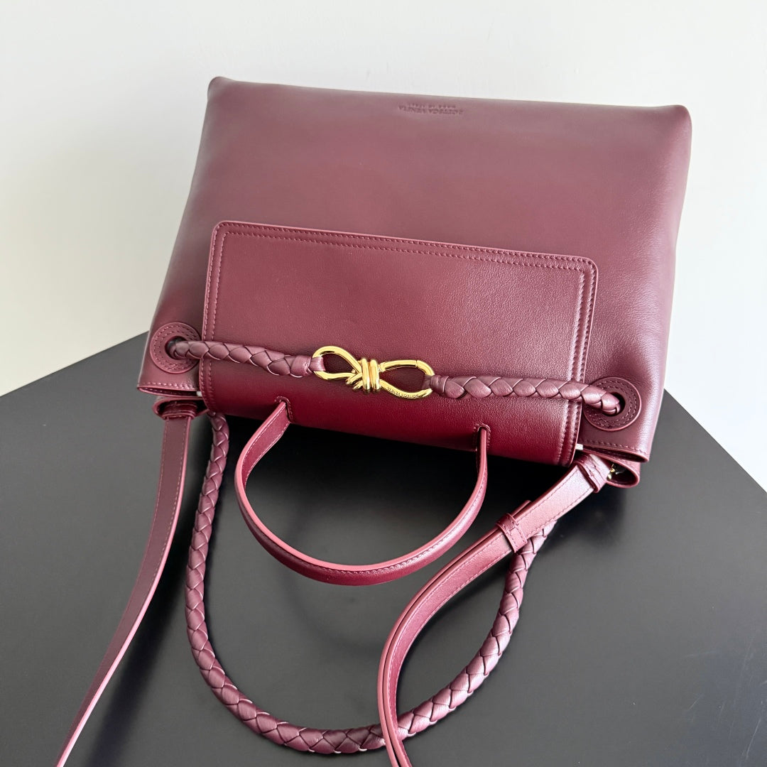 MEDIUM CIAO CIAO 34 IN BURGUNDY CALFSKIN