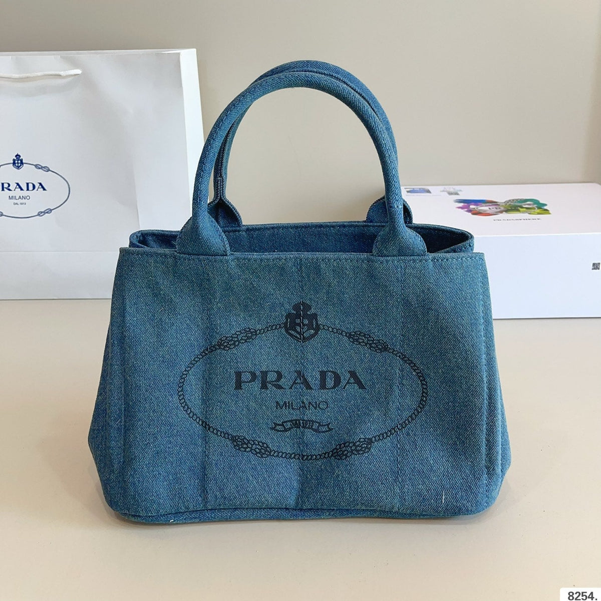 CANAPA TOTE BAG 29 IN BISMARK BLUE DENIM