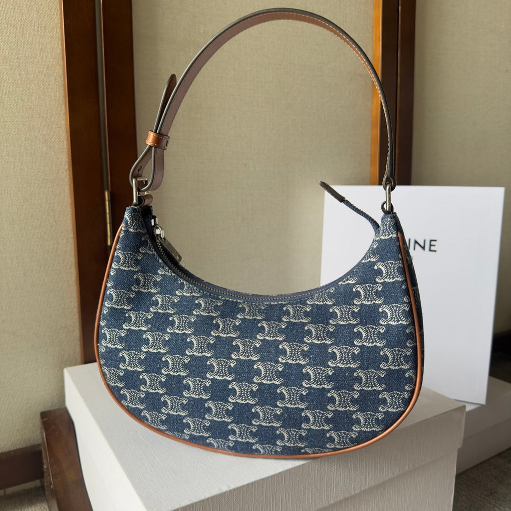 AVA BAG 24 IN BAYOUX BLUE TRIOMPHE DENIM