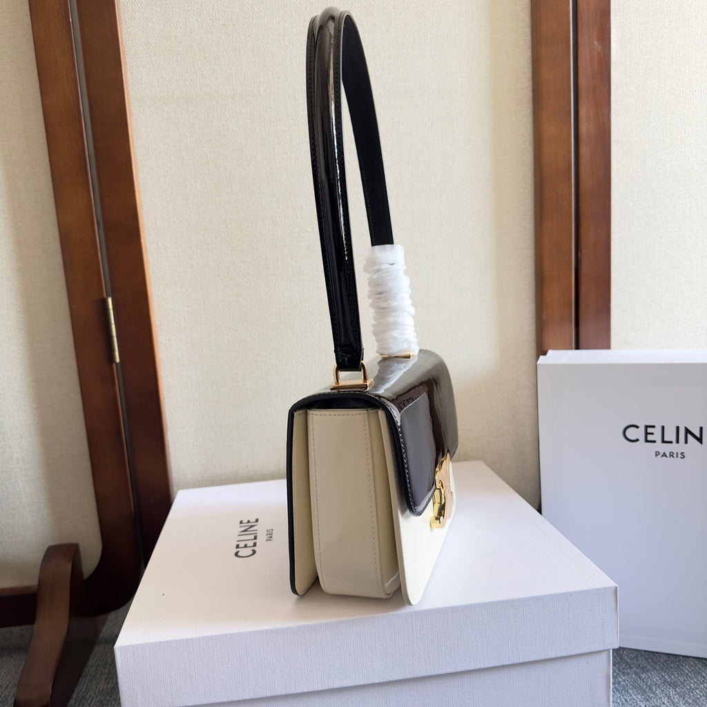TEEN GARANCE BAG 18 IN BLACK AND WHITE PATENT CALFSKIN
