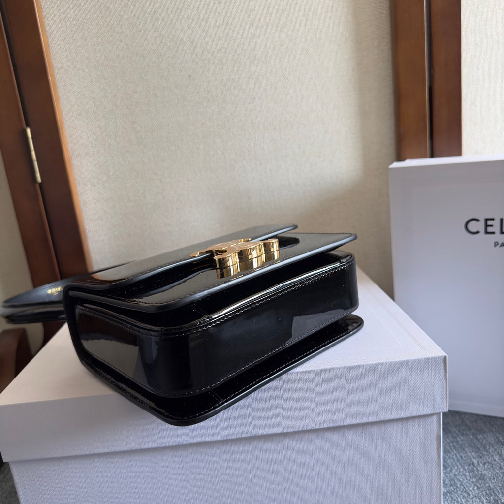 TEEN GARANCE BAG 18 IN BLACK PATENT CALFSKIN