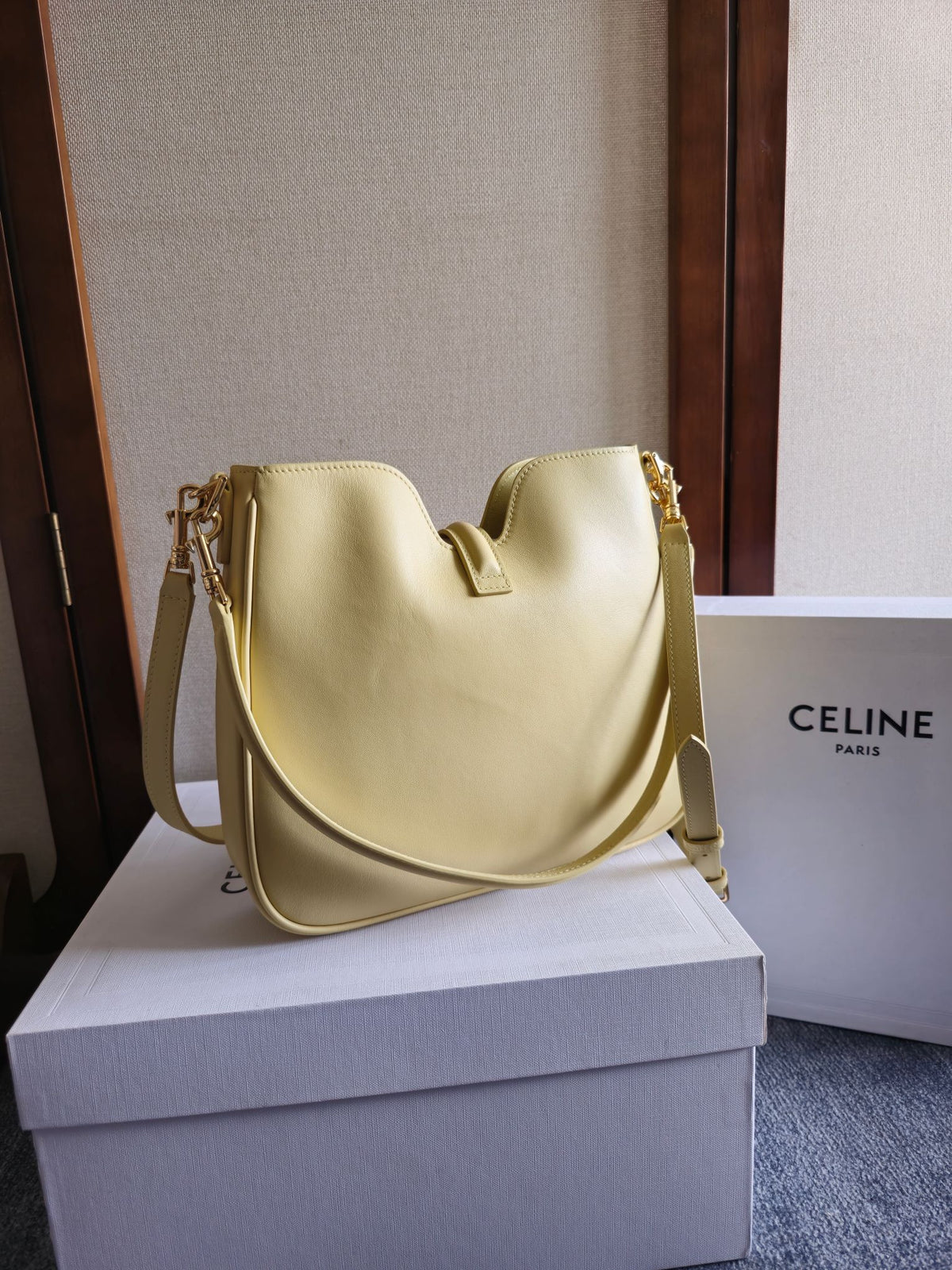 SMALL CAMILLE 16 SOFT BAG 24 IN SPRING YELLOW CALFSKIN