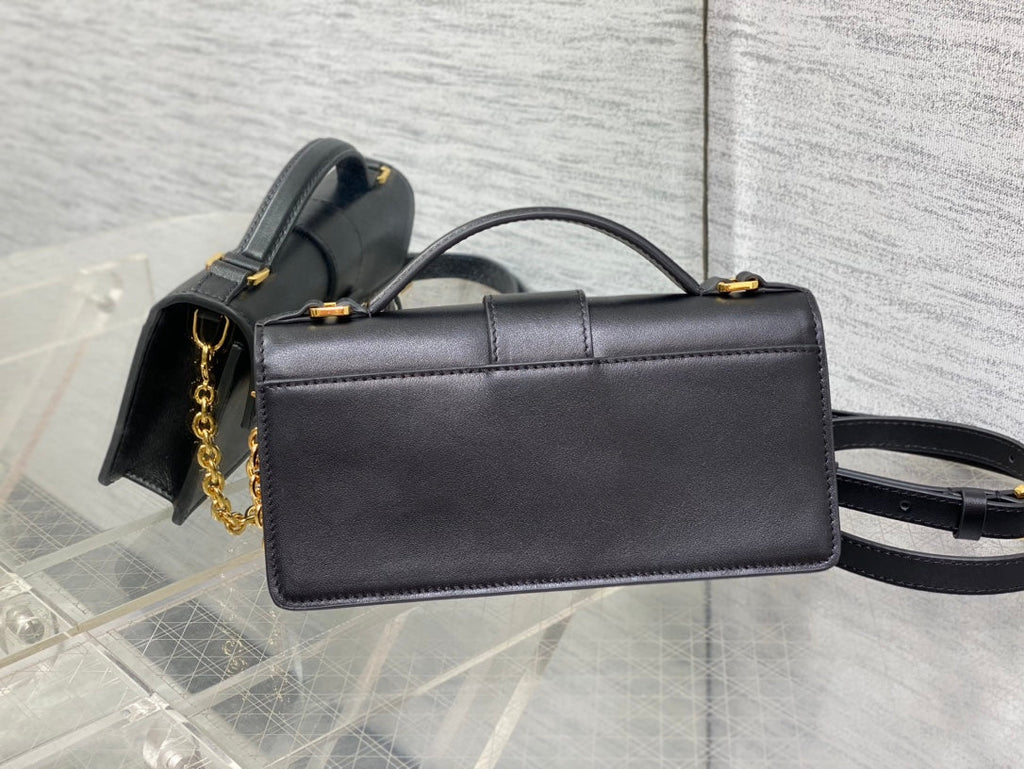 MISS MONTAIGNE MINI BAG IN BLACK SHINY SMOOTH CALFSKIN