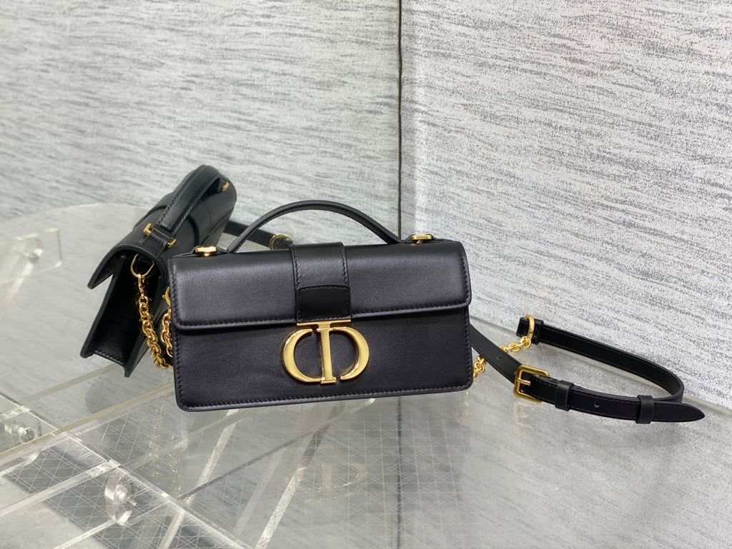 MISS MONTAIGNE MINI BAG IN BLACK SHINY SMOOTH CALFSKIN