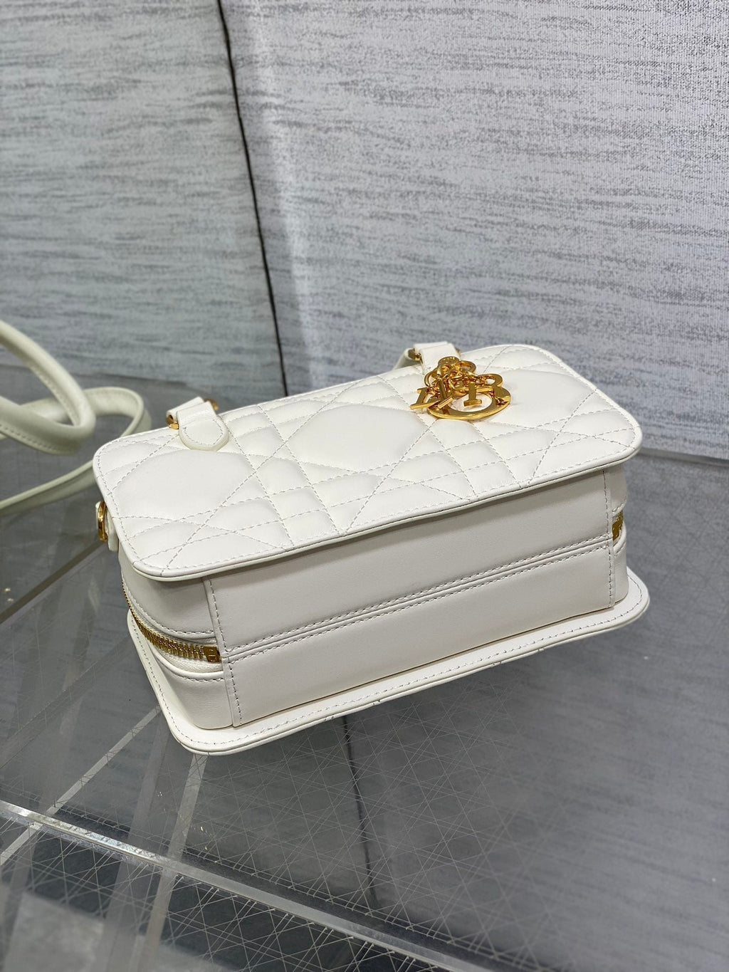 MINI GROOVE BAG 20 IN WHITE MACROCANNAGE LAMBSKIN 226485