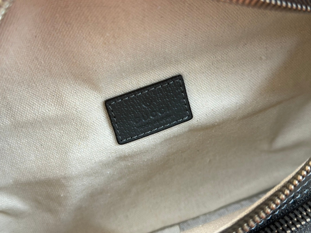 OPHIDIA BELT BAG 26 IN GREY GG CALFSKIN