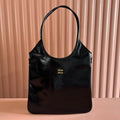 IVY 40 TOTE IN BLACK PATENT CALFSKIN