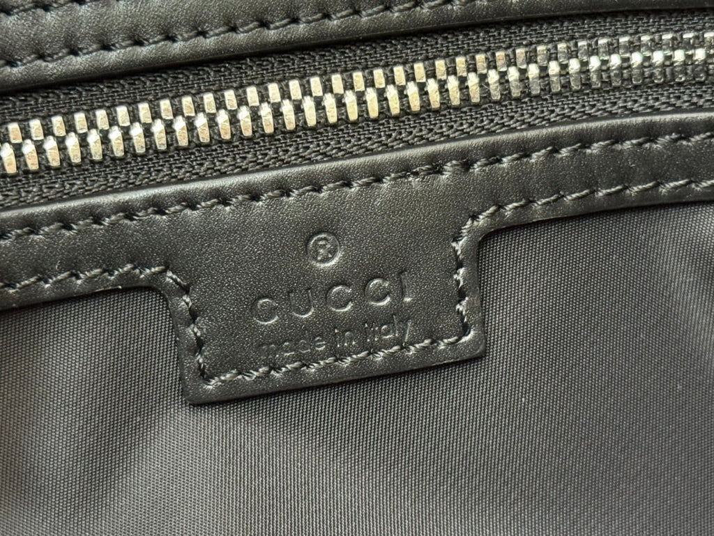 SMALL CROSSBODY BAG 19 IN BLACK CANVAS MONOGRAM LOGO