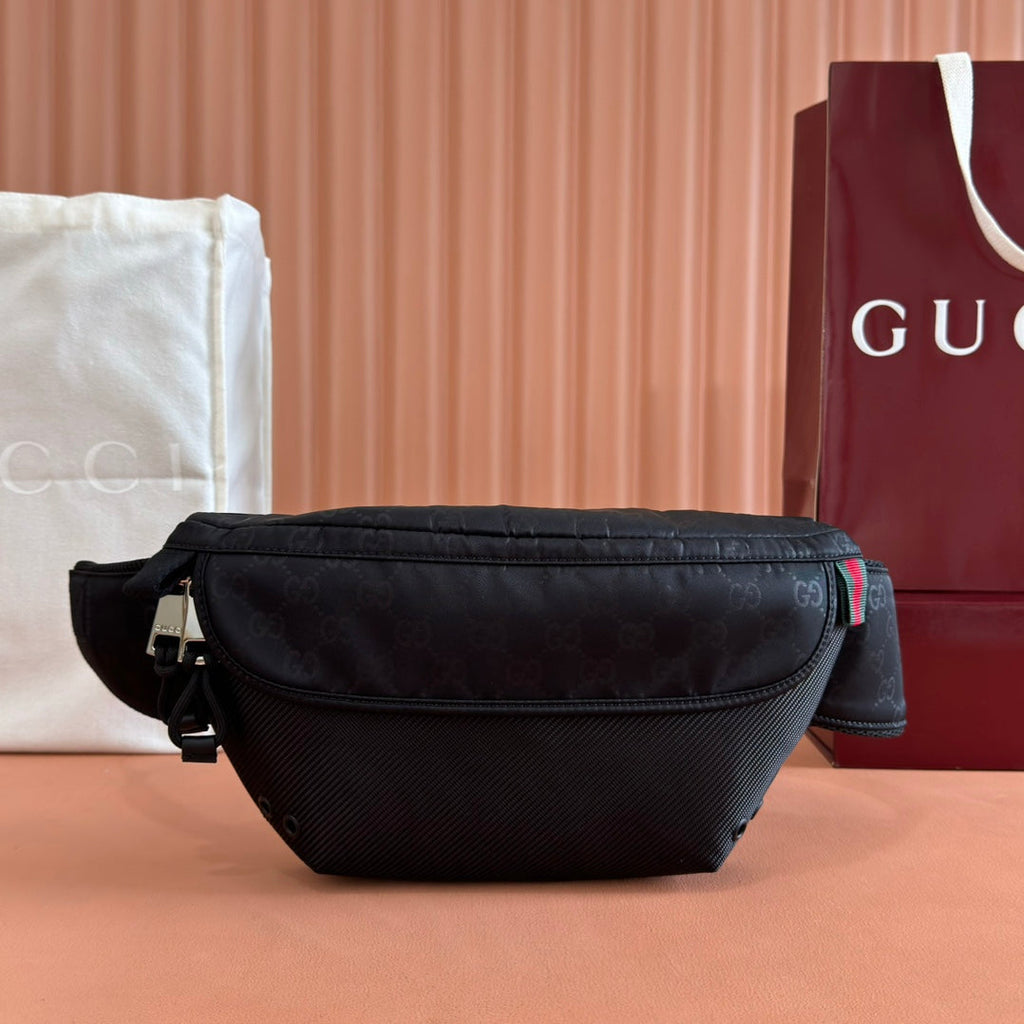 LARGE BELT BAG 32 IN BLACK GG NYLON