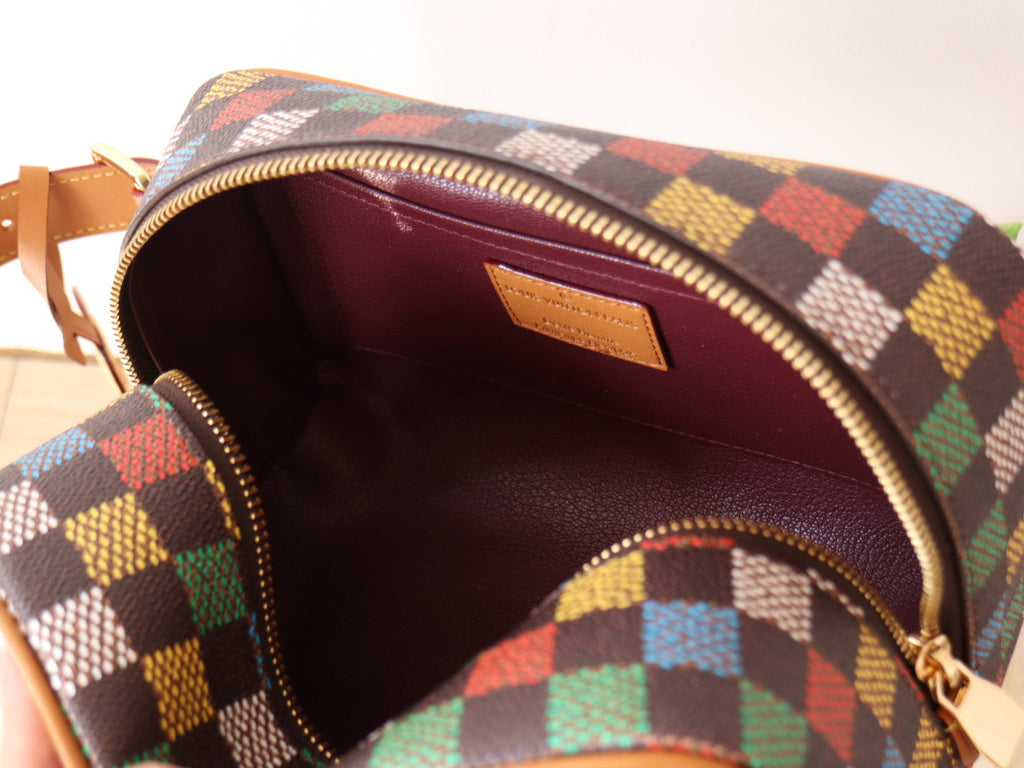 DOPP KIT LOCKER BAG 23 IN COLORFUL DAMIER CALFSKIN