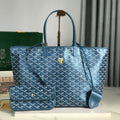 SAINT LOUIS PM 34 IN NAVY BLUE GOYARDINE CANVAS AND CALFSKIN