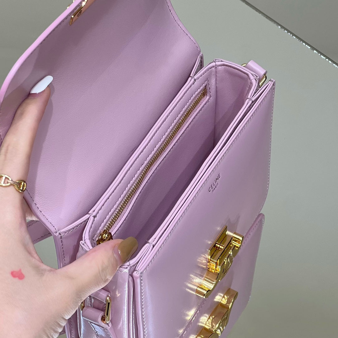 MINI CLAUDE 22 SHINY CALFSKIN LIGHT PINK