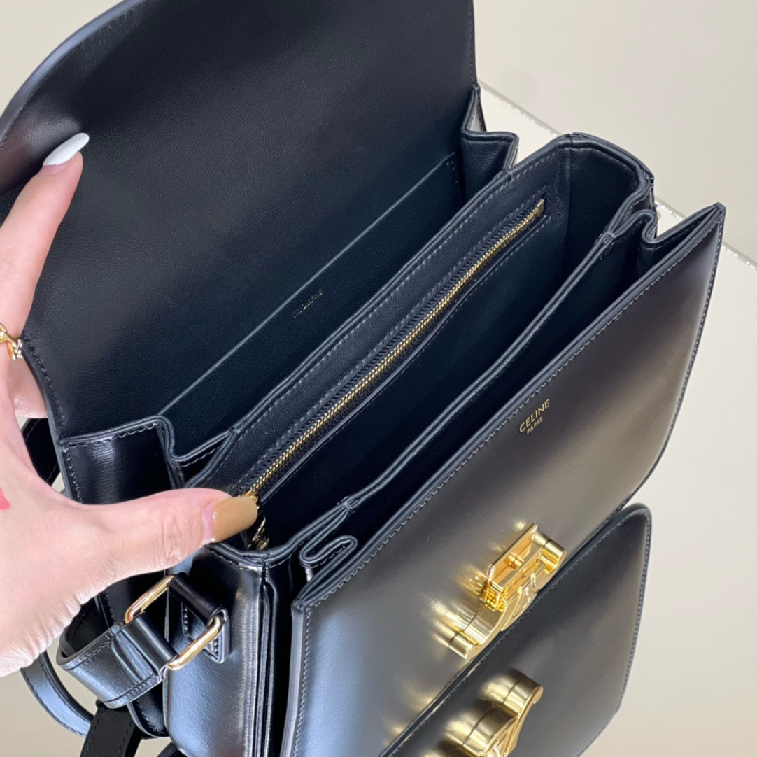 MINI CLAUDE 22 SHINY CALFSKIN BLACK