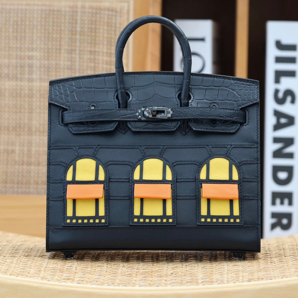 BIRKIN FAUBOURG TOUCH 20 IN BLACK CALFSKIN WITH SILVER HARDWARE