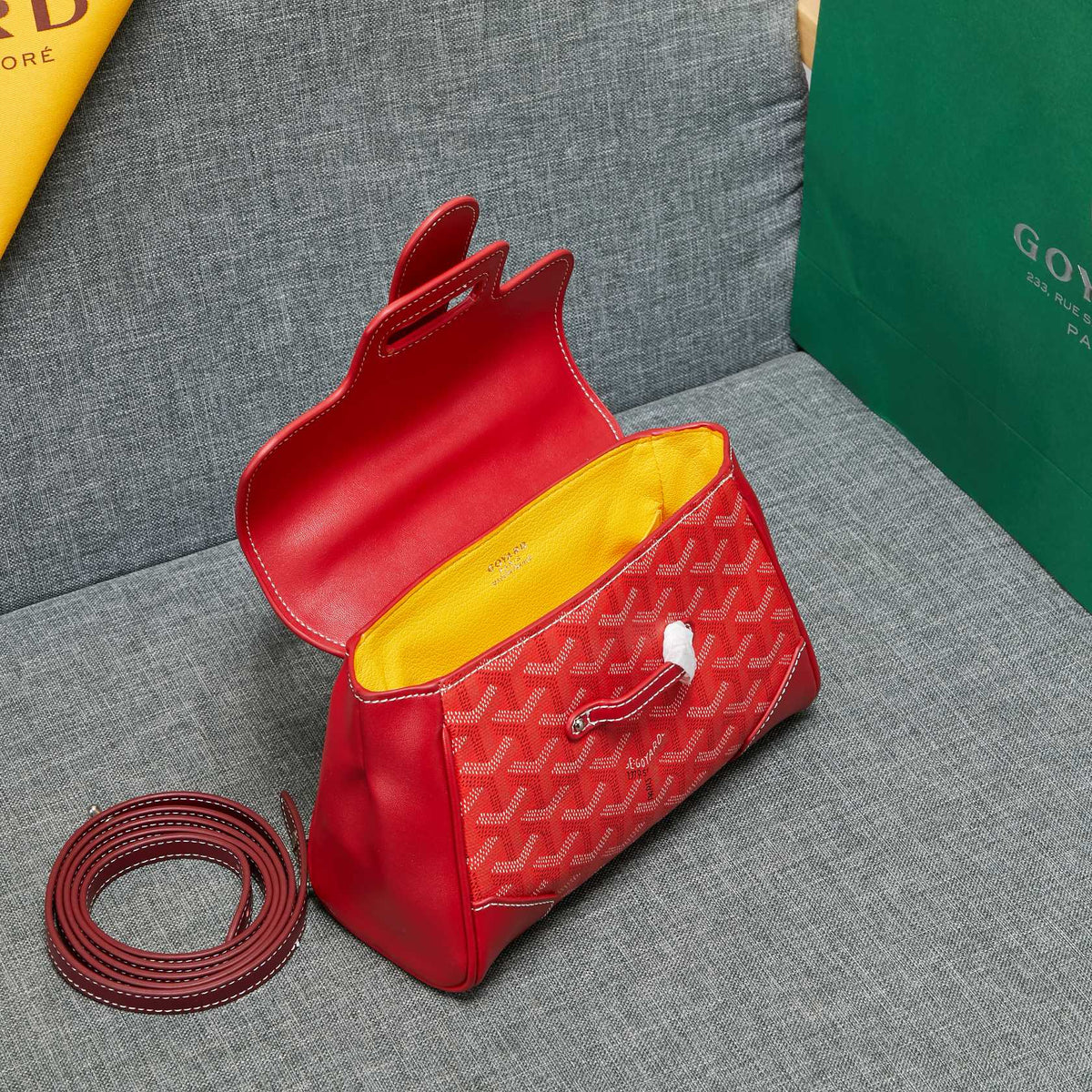 SAIGON SOUPLE MINI BAG RED CANVAS